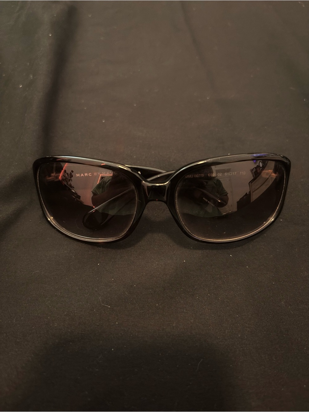 Marc by Marc Jacobs Black Rounded Oversized Sunglasses